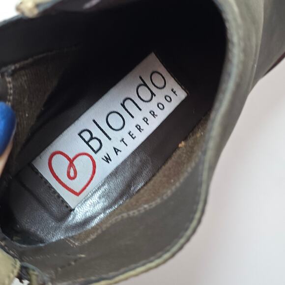 Blondo Waterproof 6.5 Dark Camo Nivada Ankle Boots Distressed look. Leather Fun - Picture 11 of 14